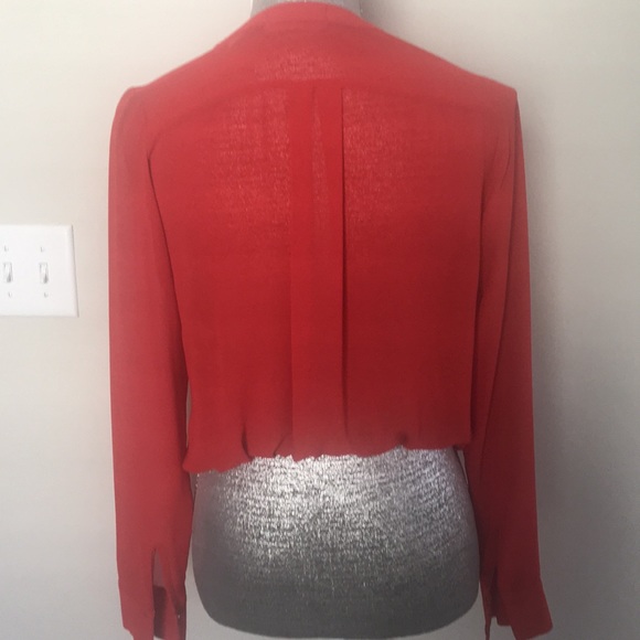 2 Fab’rik Tops with Waist Tie. Blue/Brnt Orange - Picture 4 of 4